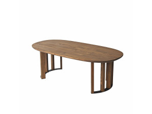 Mesa baja de madera "Elysia" - 120 x 60 x 40 cm - Marrón