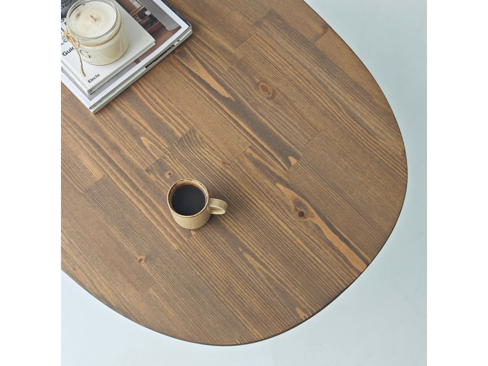 Mesa baja de madera "Elysia" - 120 x 60 x 40 cm - Marrón