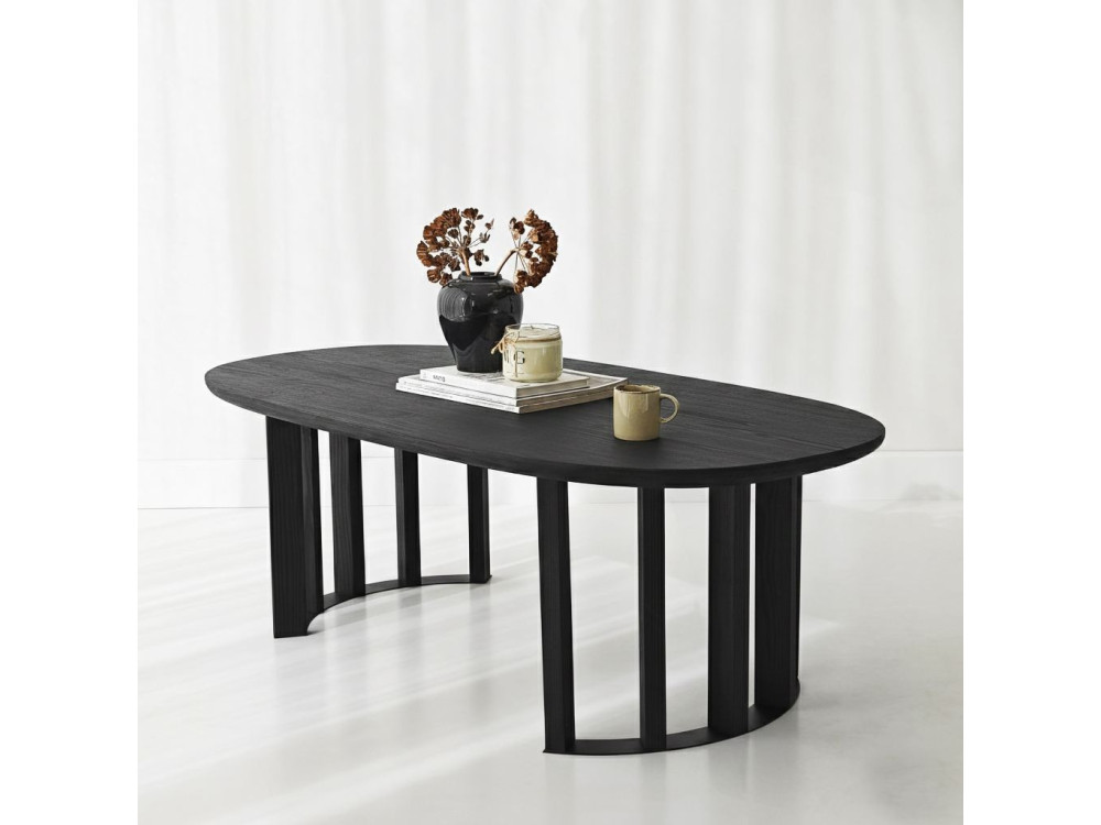 Mesa baja de madera "Elysia" - 120 x 60 x 40 cm - Negra