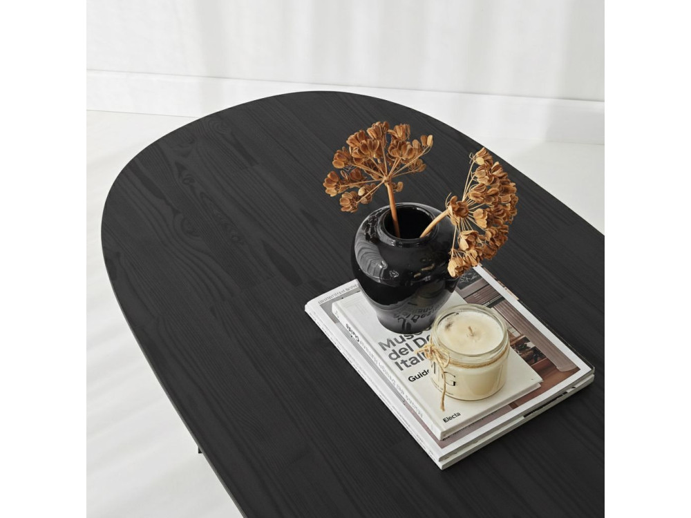 Mesa baja de madera "Elysia" - 120 x 60 x 40 cm - Negra