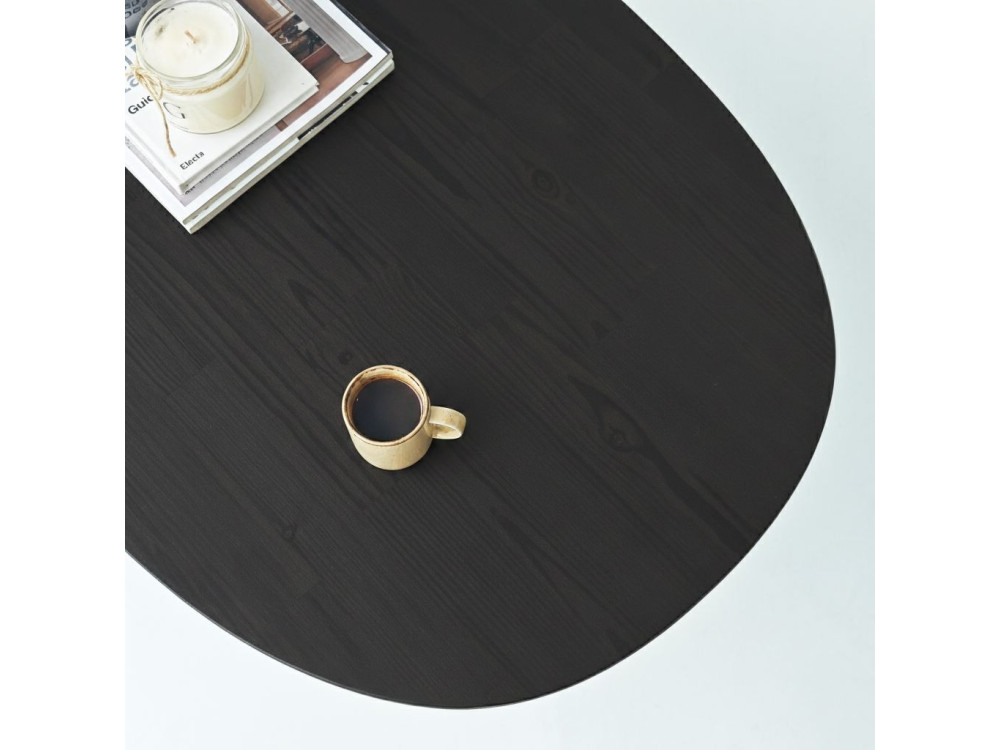 Mesa baja de madera "Elysia" - 120 x 60 x 40 cm - Negra