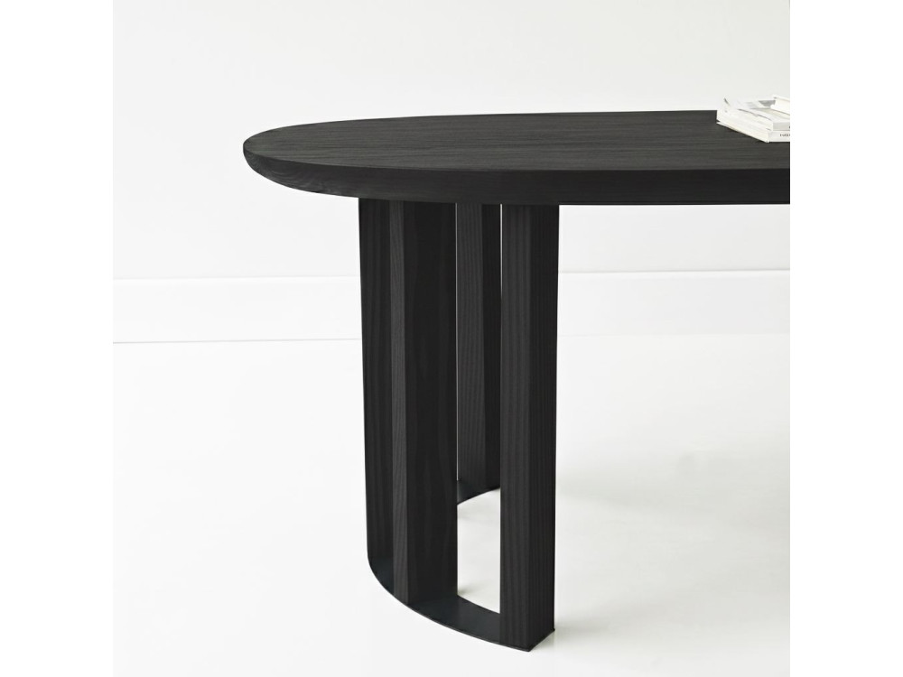 Mesa baja de madera "Elysia" - 120 x 60 x 40 cm - Negra