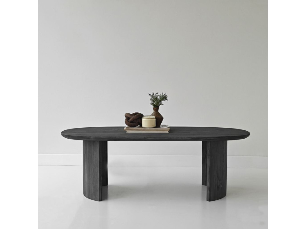 Mesa baja de madera "Hudson" - 120 x 60 x 40 cm - Gris antracita