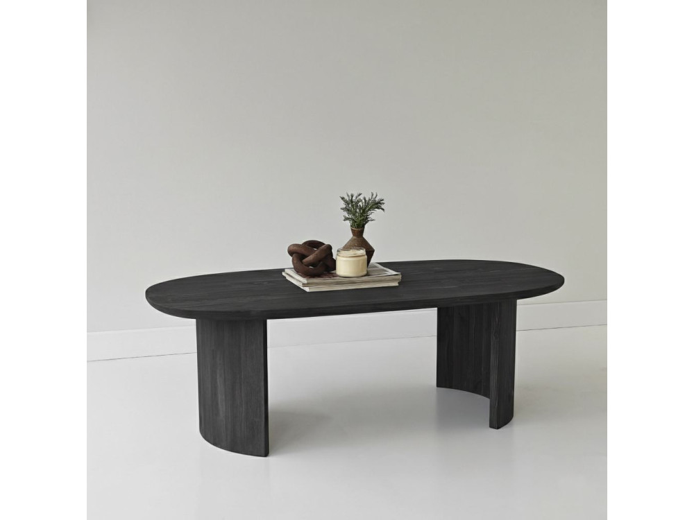 Mesa baja de madera "Hudson" - 120 x 60 x 40 cm - Gris antracita