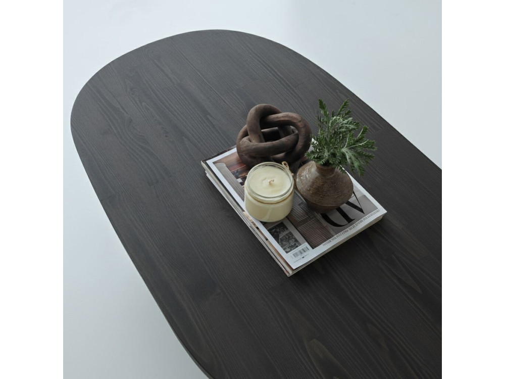 Mesa baja de madera "Hudson" - 120 x 60 x 40 cm - Gris antracita
