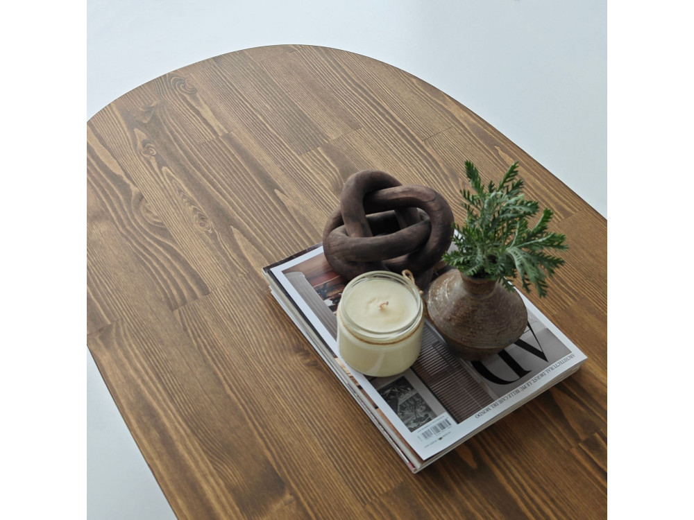 Mesa baja de madera "Hudson" - 120 x 60 x 40 cm - Marrón
