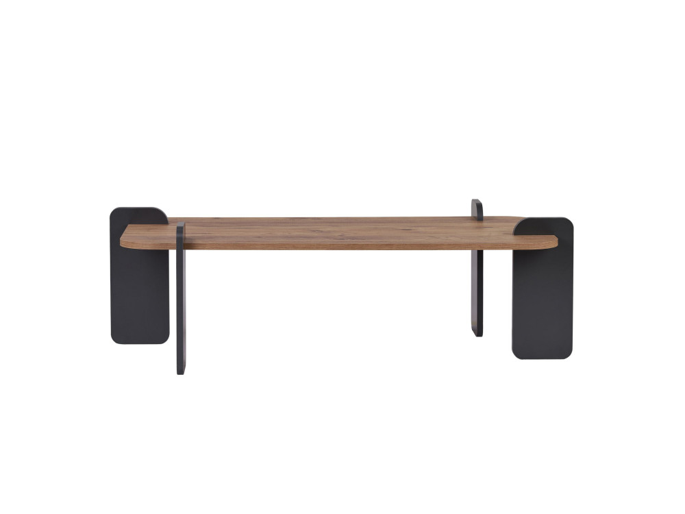 Mesa baja de madera "Renard" - 120 x 60 x 35 cm - Marrón claro