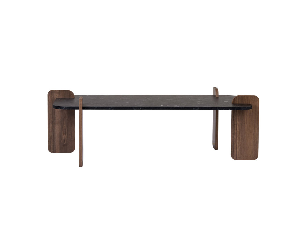 Mesa baja de madera "Renard" - 120 x 60 x 35 cm - Negra