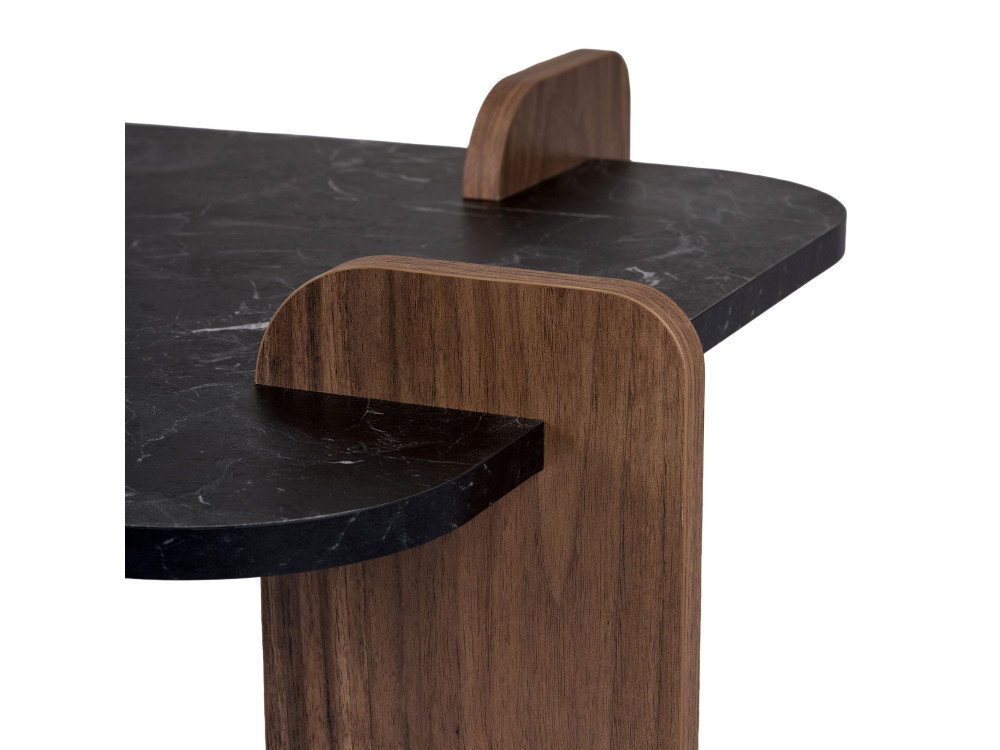 Mesa baja de madera "Renard" - 120 x 60 x 35 cm - Negra
