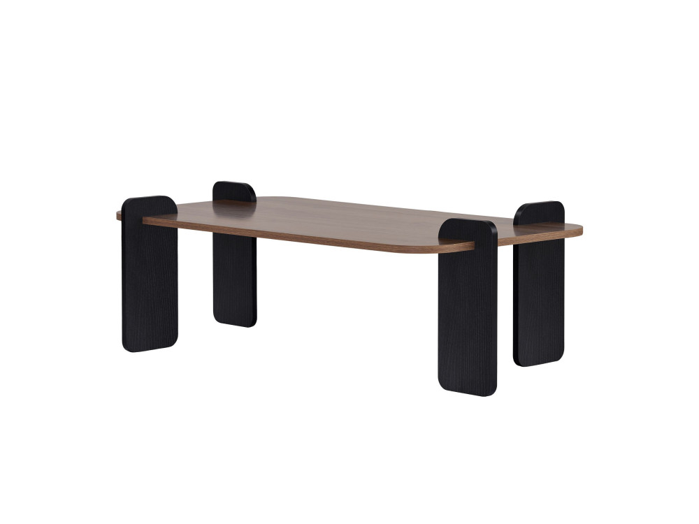 Mesa baja de madera "Renard" - 120 x 60 x 35 cm - Marrón