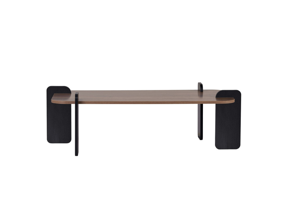 Mesa baja de madera "Renard" - 120 x 60 x 35 cm - Marrón