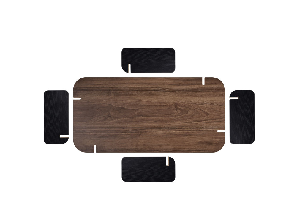 Mesa baja de madera "Renard" - 120 x 60 x 35 cm - Marrón