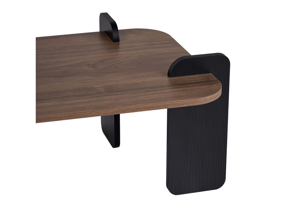 Mesa baja de madera "Renard" - 120 x 60 x 35 cm - Marrón