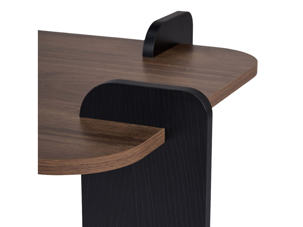 Mesa baja de madera "Renard" - 120 x 60 x 35 cm - Marrón