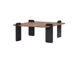 Mesa baja de madera "Marais" - 90 x 90 x 35 cm - Marrón claro