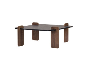 Mesa baja de madera "Marais" - 90 x 90 x 35 cm - Negra