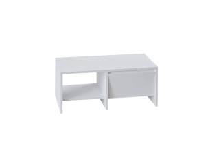 Mesa baja de madera "Laris" - 90 x 45 x 35 cm - Blanco