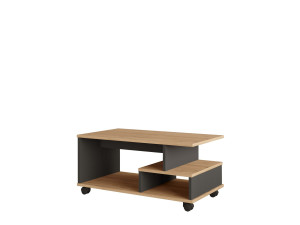Mesa baja de madera "MIN9" - 90 x 51 x 42 cm - Gris antracita
