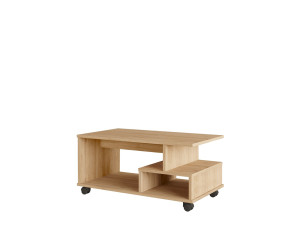 Mesa baja de madera "MIN9" - 90 x 51 x 42 cm - Beige
