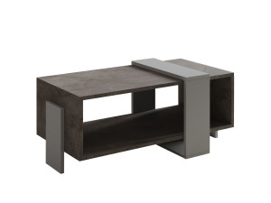 Mesa baja de madera "Meleni" - 90 x 49 x 40 cm - Gris