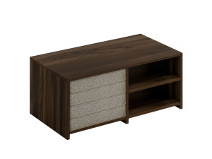 Mesa baja de madera "Gord" - 90 x 45 x 44 cm - Marrón