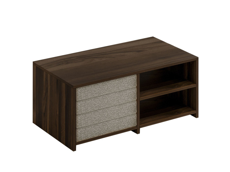 Mesa baja de madera "Gord" - 90 x 45 x 44 cm - Marrón