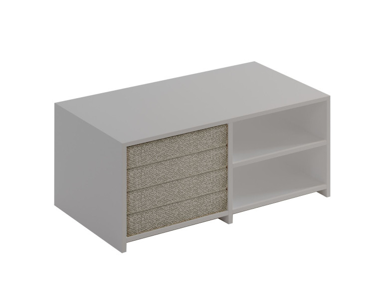 Mesa baja de madera "Gord" - 90 x 45 x 44 cm - Blanco
