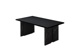 Mesa baja de madera "Ravello" - 90 x 50 x 40 cm - Negra