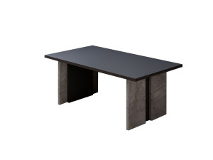 Mesa baja de madera "Ravello" - 90 x 50 x 40 cm - Gris antracita jaspeado