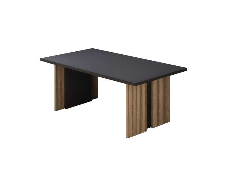 Mesa baja de madera "Ravello" - 90 x 50 x 40 cm - Gris antracita