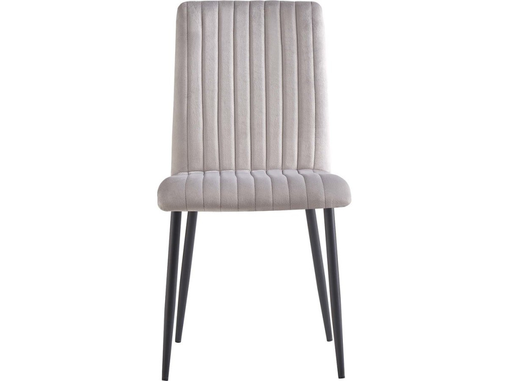 Juego de 2 sillas de terciopelo "Henley" - Gris claro
