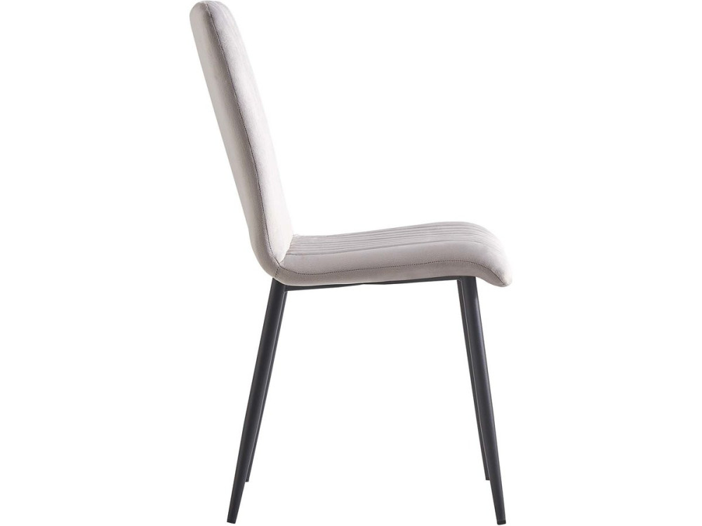 Juego de 2 sillas de terciopelo "Henley" - Gris claro