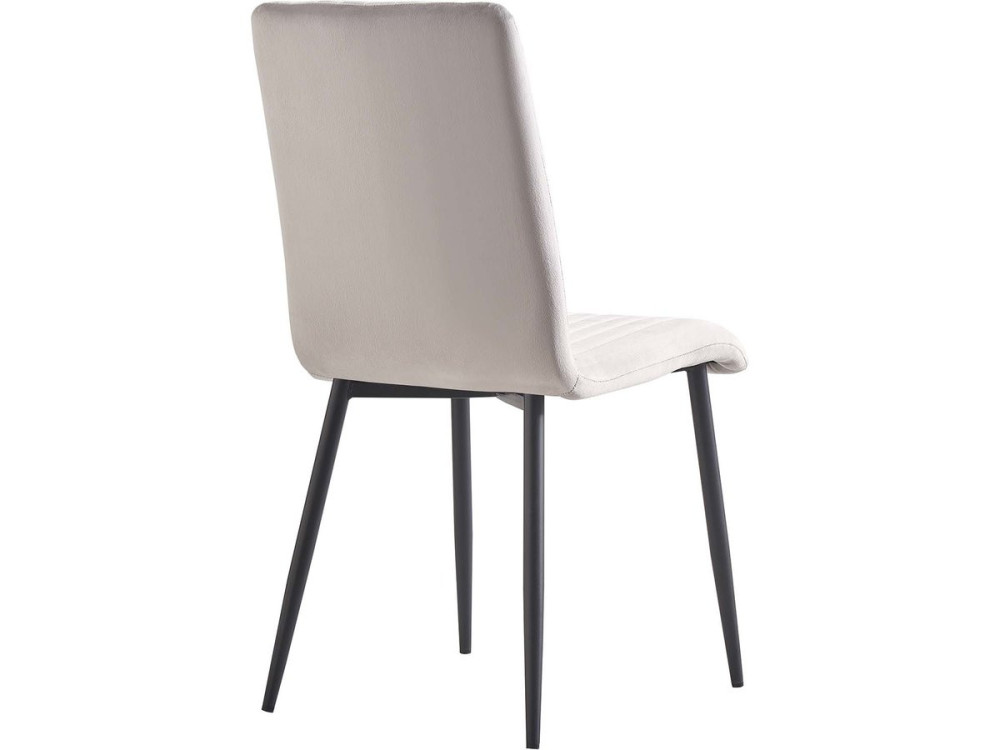 Juego de 2 sillas de terciopelo "Henley" - Gris claro