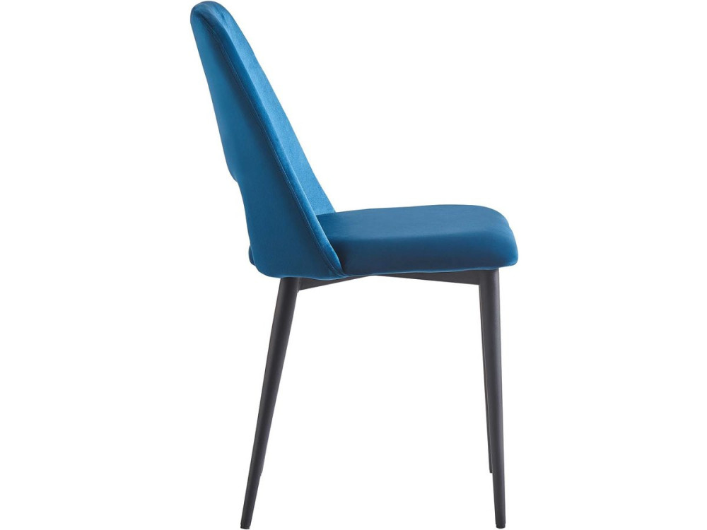 Lote de 2 sillas de terciopelo "Fedora" - Azul oscuro