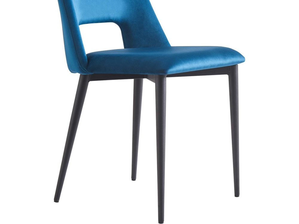Lote de 2 sillas de terciopelo "Fedora" - Azul oscuro