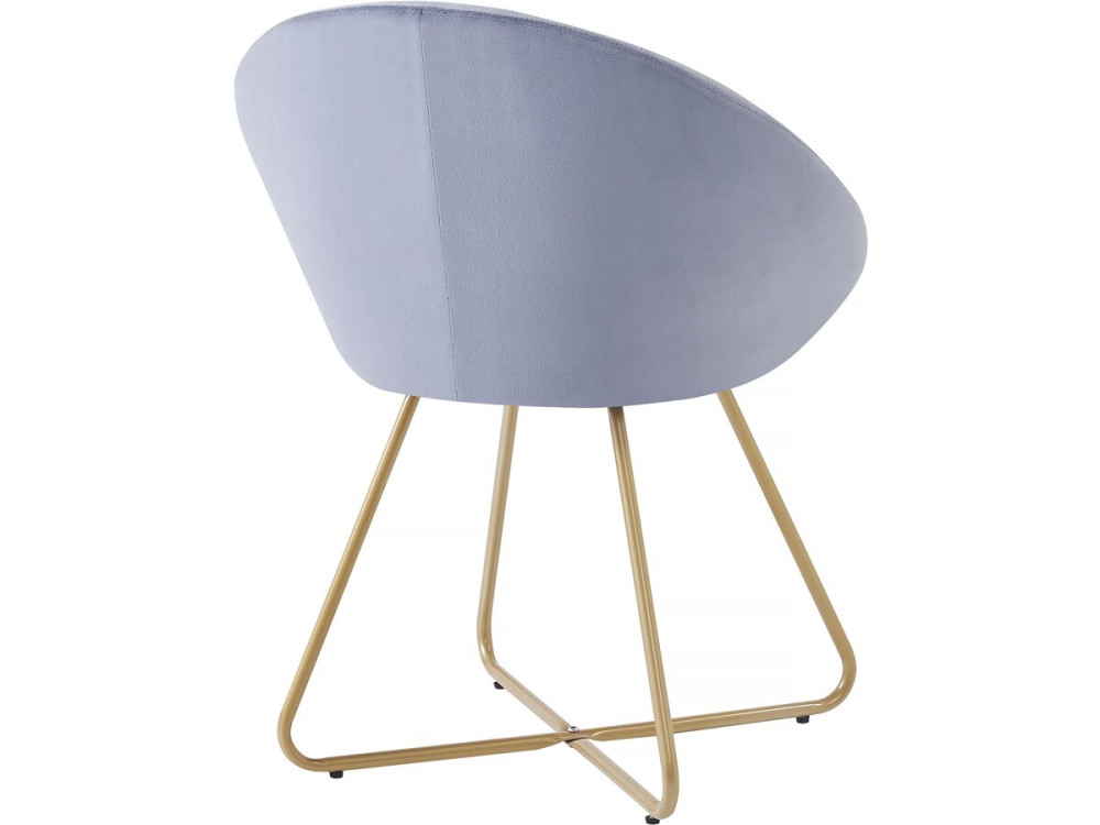 Juego de 2 sillas de comedor de terciopelo "Rosalie" - Gris