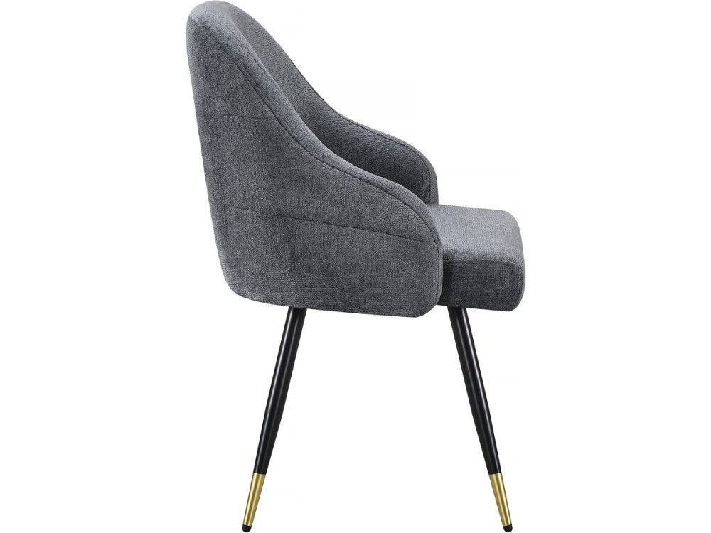 Juego de 2 sillas tapizadas "Harmony" - 54 x 57 x 90 cm - Gris