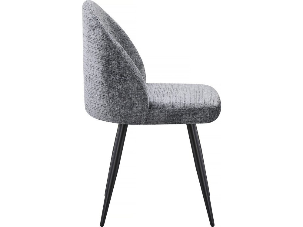 Juego de 2 sillas tapizadas "Samuel" - 53 x 51 x 82 cm - Gris