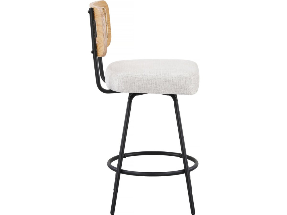 Juego de 2 tronas tapizadas en tela "Wilfried" - 51 x 44 x 95 cm - Beige