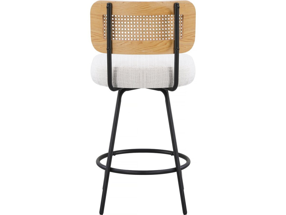 Juego de 2 tronas tapizadas en tela "Wilfried" - 51 x 44 x 95 cm - Beige