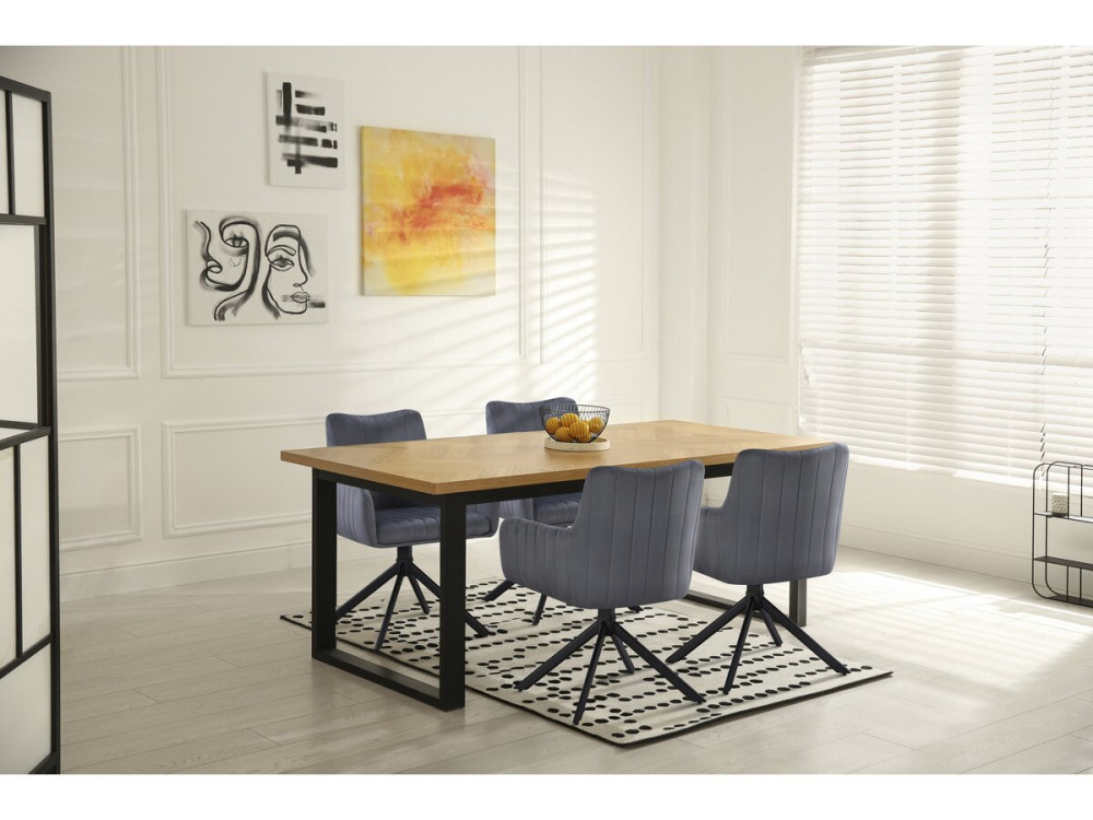 Juego de 2 sillas tapizadas "Pharell" - 60 x 61 x 91 cm - Gris