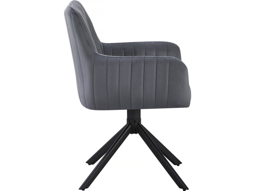 Juego de 2 sillas tapizadas "Pharell" - 60 x 61 x 91 cm - Gris
