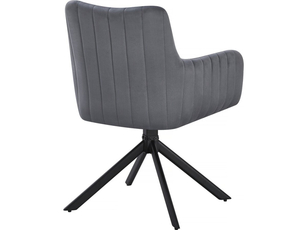 Juego de 2 sillas tapizadas "Pharell" - 60 x 61 x 91 cm - Gris