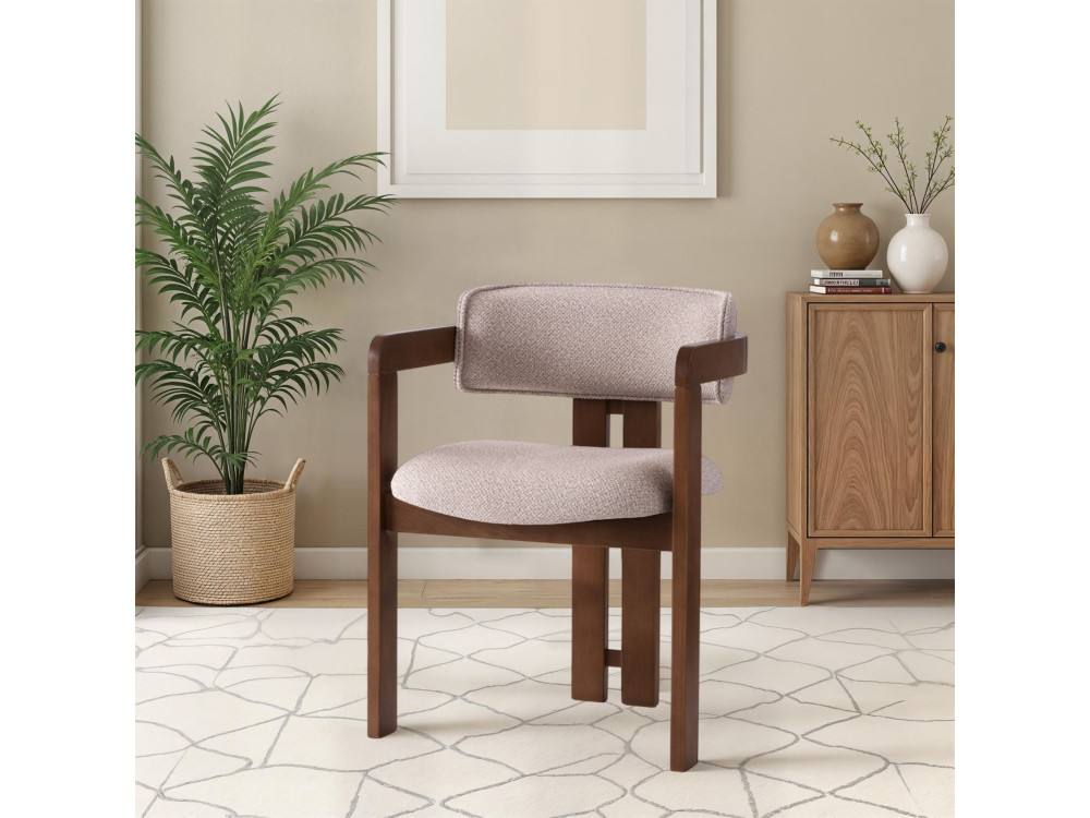 Silla de madera "Cozy" - 44 x 57 x 76 cm - Nogal Crema