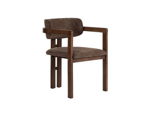 Silla de madera "Toscana" - 54 x 54 x 76 cm - Marrón / Nogal oscuro