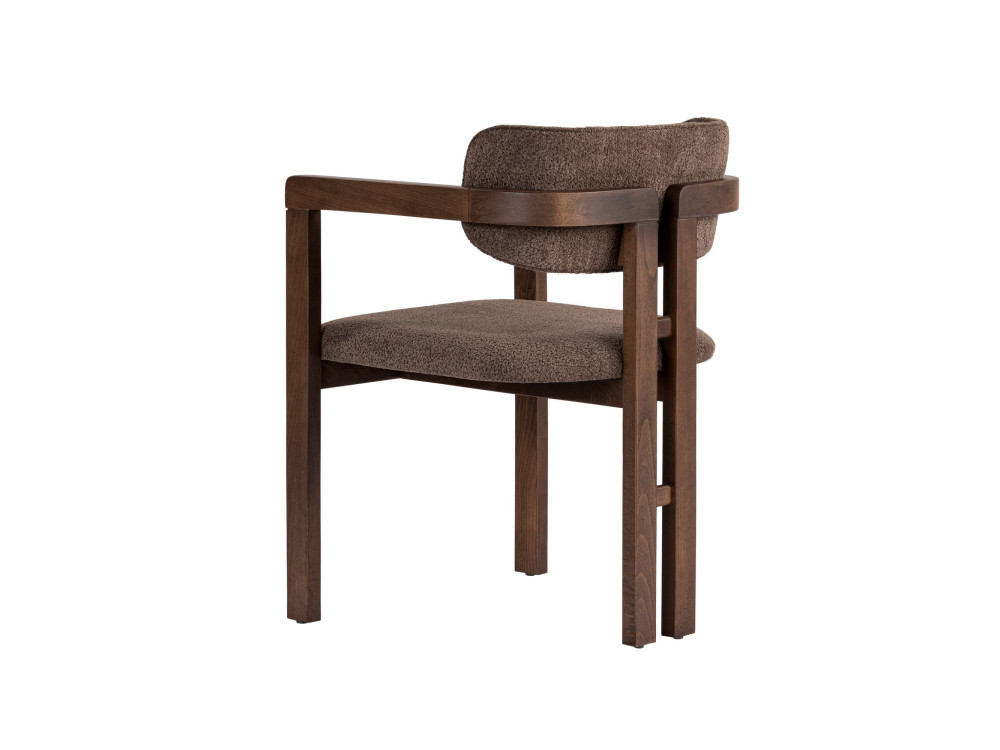 Silla de madera "Toscana" - 54 x 54 x 76 cm - Marrón / Nogal oscuro