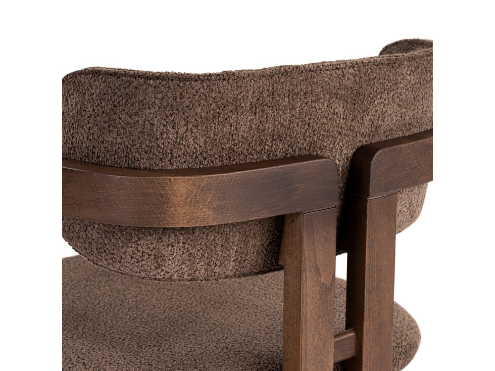 Silla de madera "Toscana" - 54 x 54 x 76 cm - Marrón / Nogal oscuro