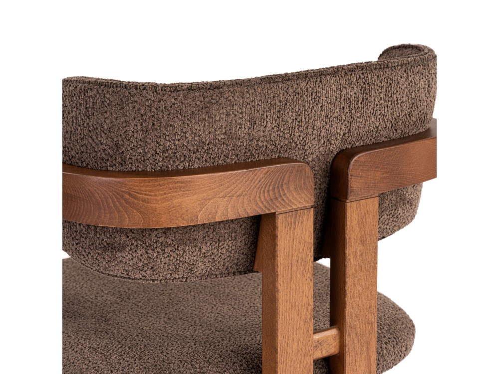 Silla de madera "Toscana" - 54 x 54 x 76 cm - Marrón / Nogal
