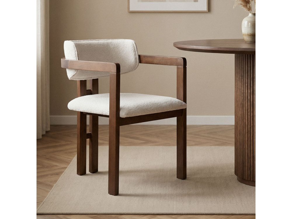 Silla de madera "Toscana" - 54 x 54 x 76 cm - Blanca