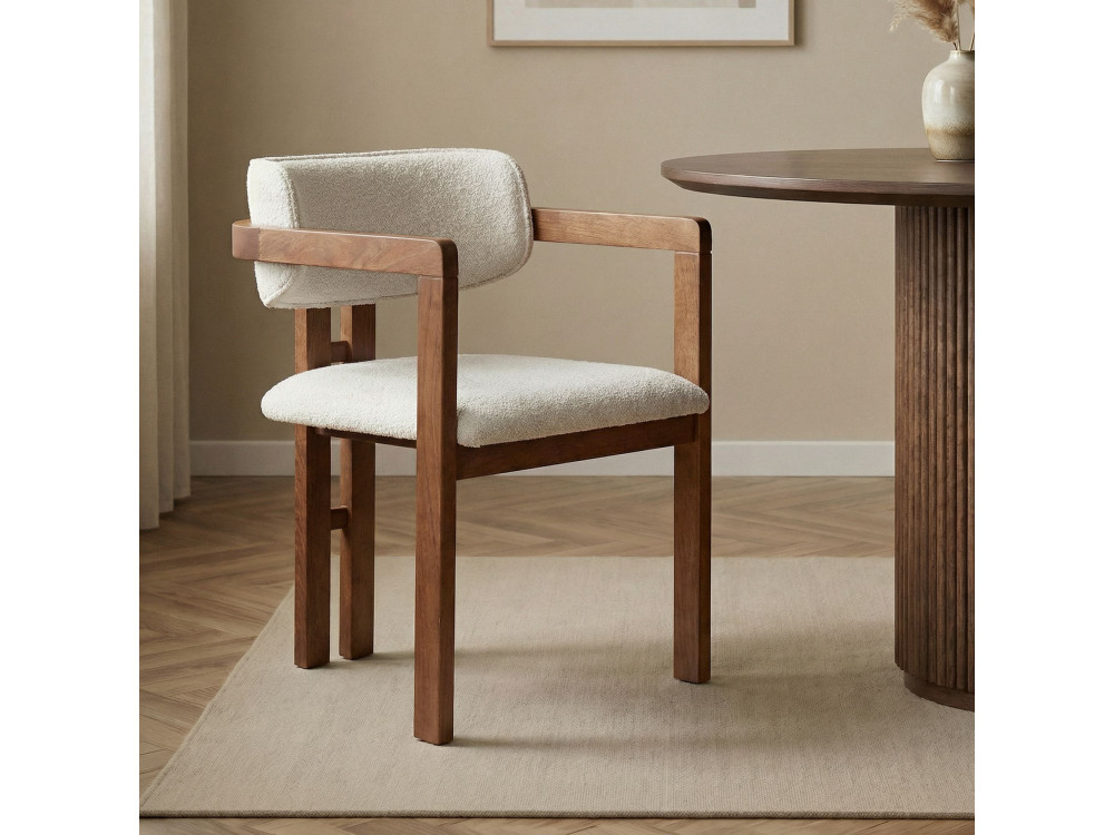 Silla de madera "Toscana" - 54 x 54 x 76 cm - Blanca